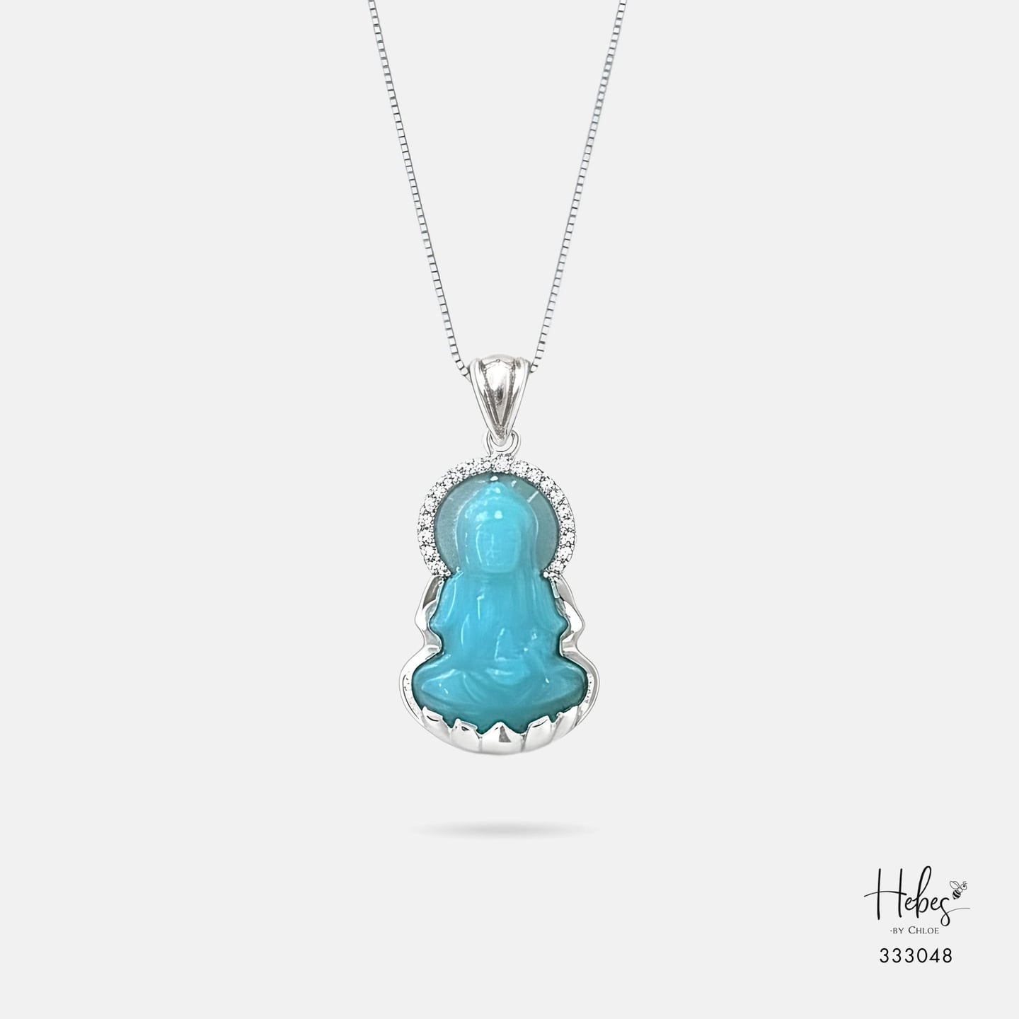 Guanyin Aquamarine Pendant 555980